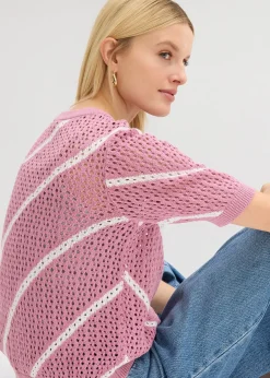 Pull ajouré 100% coton