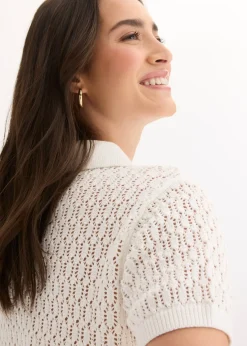 Pull ajouré 100% coton