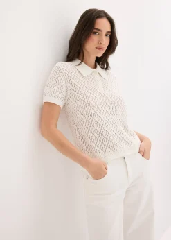 Pull ajouré 100% coton