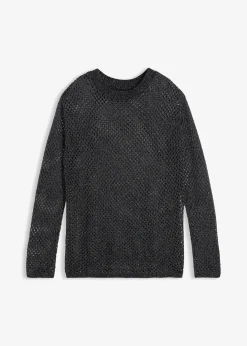 Pull ajouré avec fil lurex