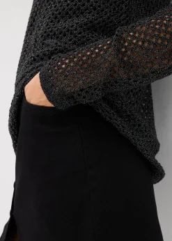 Pull ajouré avec fil lurex