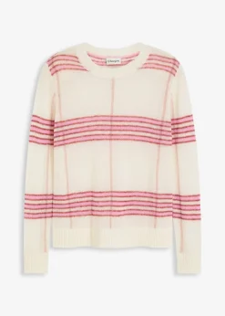 Pull ajouré avec laine et alpaga