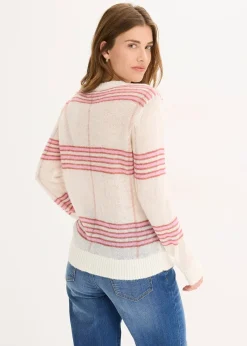 Pull ajouré avec laine et alpaga