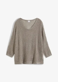 Pull ajouré brillant