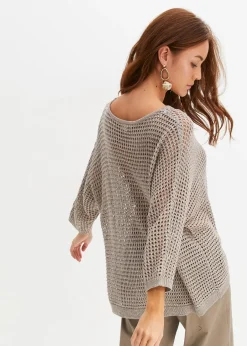 Pull ajouré brillant