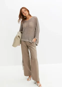 Pull ajouré brillant