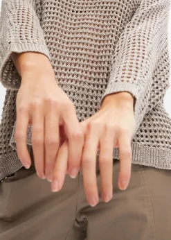 Pull ajouré brillant