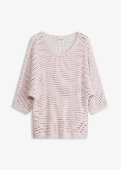 Pull ajouré brillant