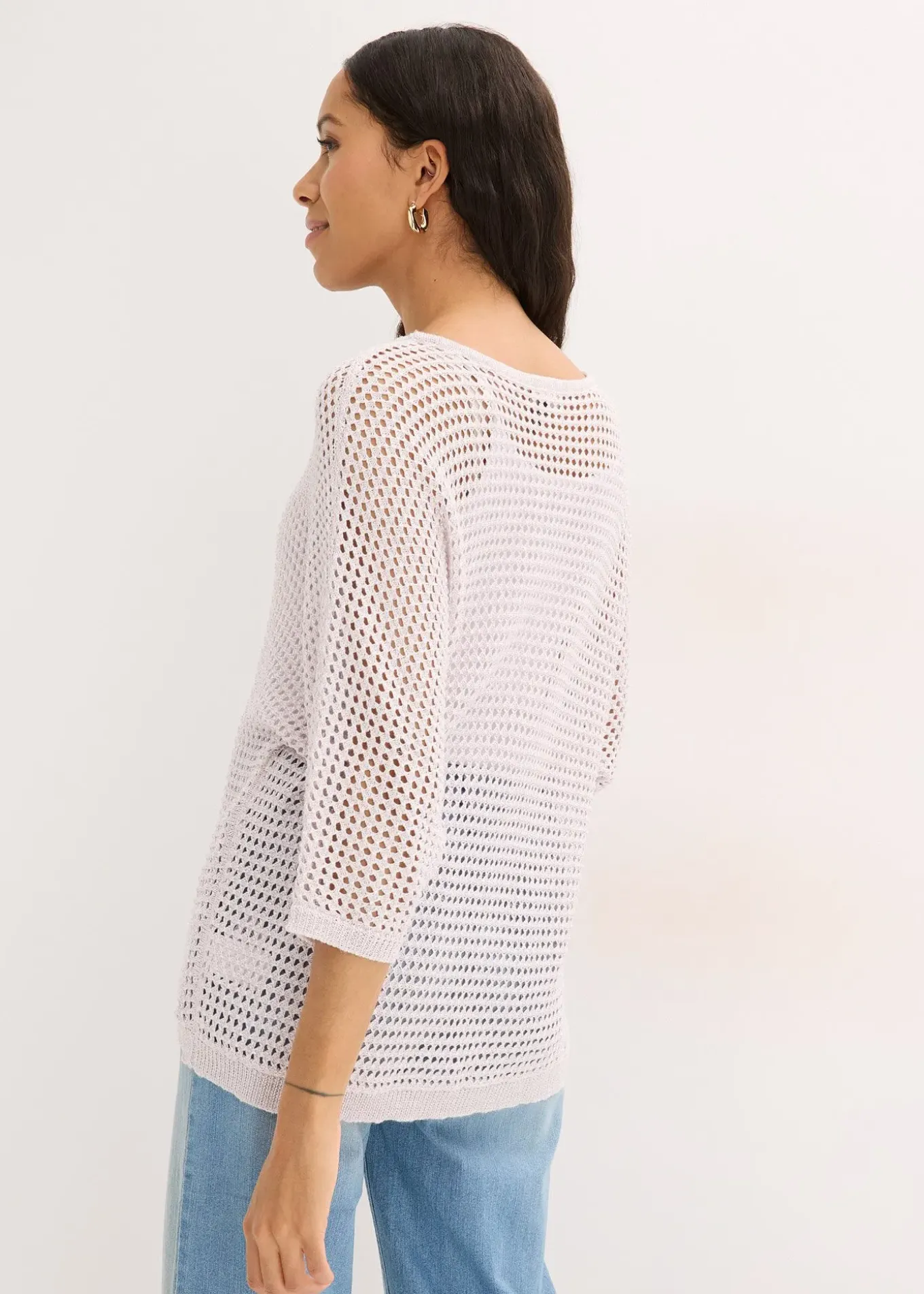 Pull ajouré brillant