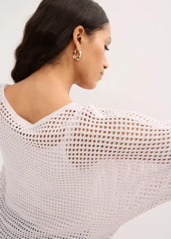 Pull ajouré brillant