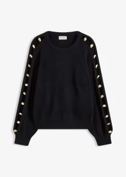 Pull avec perles métalliques