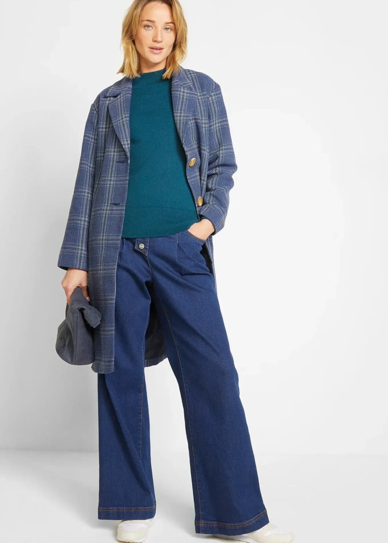 Pull basique à col montant