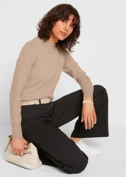 Pull basique à col montant