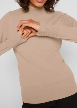 Pull basique à col montant