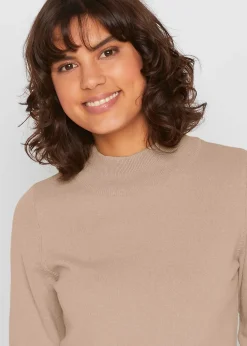 Pull basique à col montant