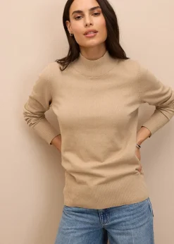 Pull basique à col montant