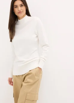 Pull basique à col montant