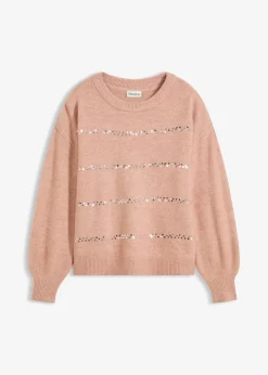 Pull boxy à sequins