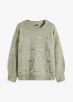 Pull boxy à sequins