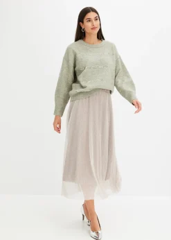 Pull boxy à sequins