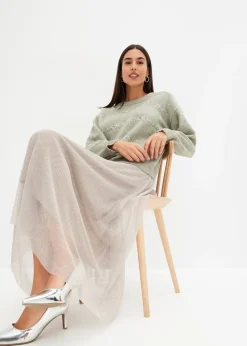 Pull boxy à sequins