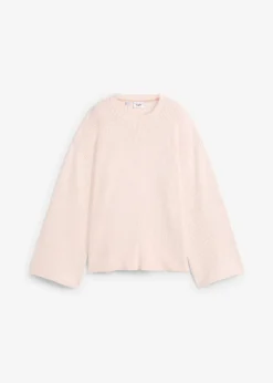 Pull boxy en maille côtelée