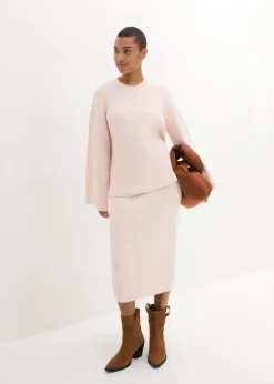 Pull boxy en maille côtelée