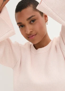 Pull boxy en maille côtelée