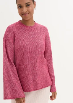 Pull boxy en maille côtelée