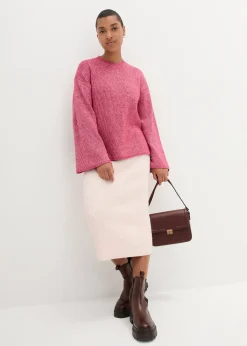 Pull boxy en maille côtelée