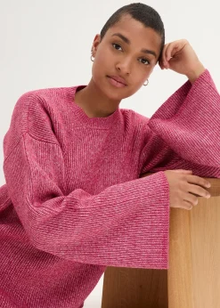 Pull boxy en maille côtelée