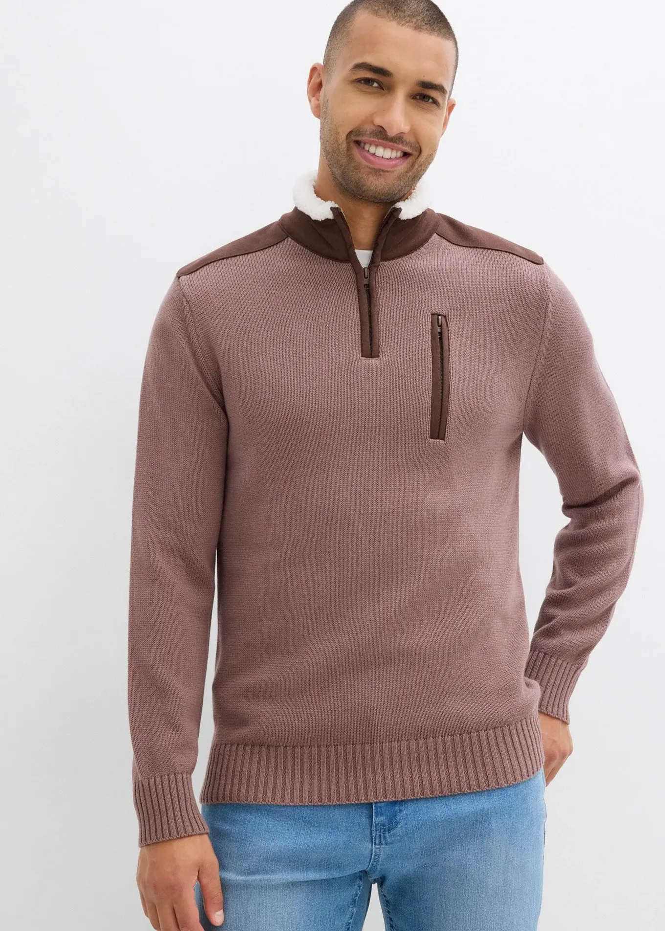 Pull camionneur à empiècement tissé