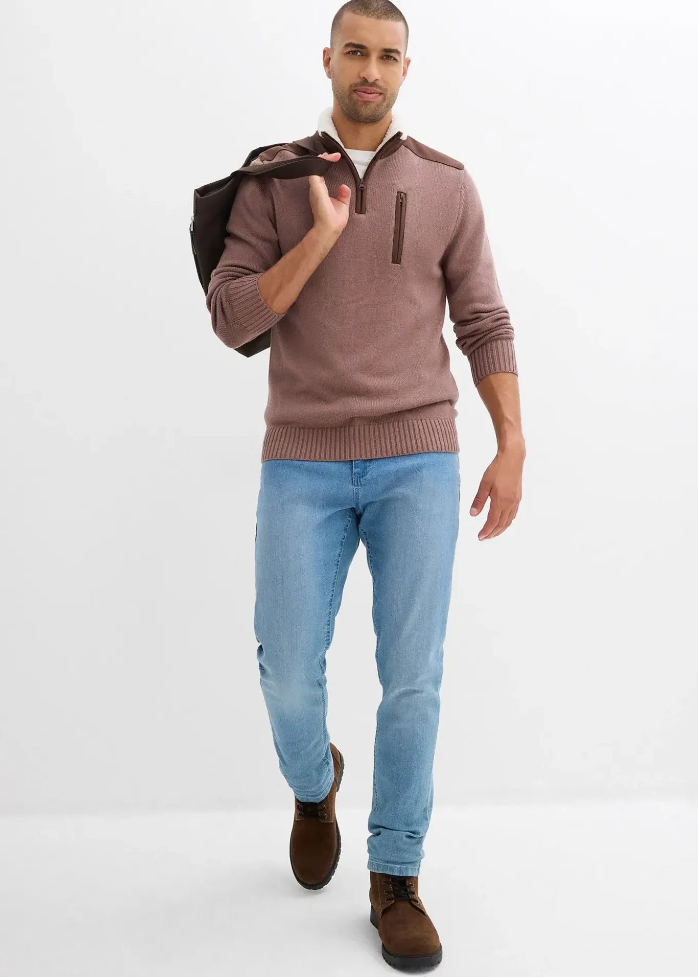 Pull camionneur à empiècement tissé