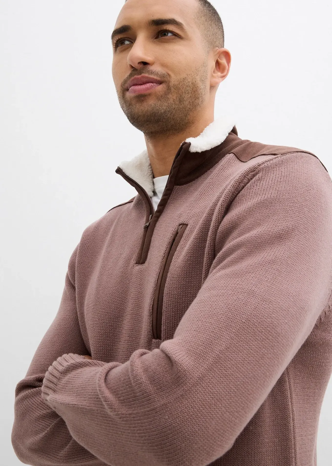 Pull camionneur à empiècement tissé