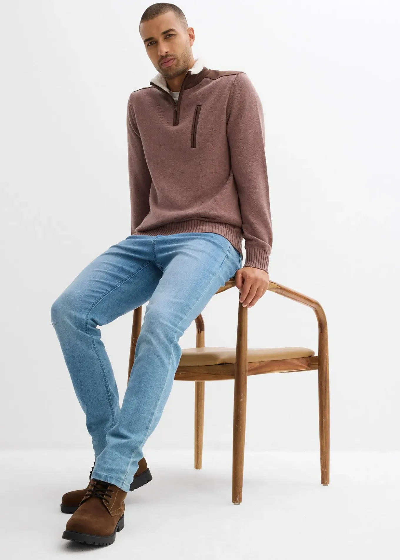 Pull camionneur à empiècement tissé