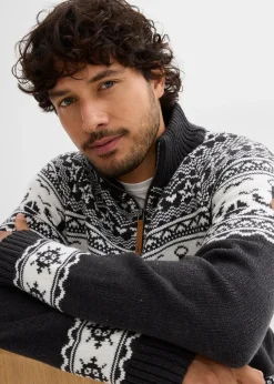 Pull camionneur à motif norvégien marin