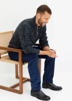 Pull camionneur chiné à torsades