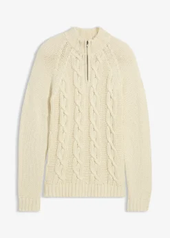 Pull camionneur doux en grosse maille à motif torsadé