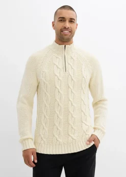 Pull camionneur doux en grosse maille à motif torsadé