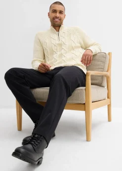 Pull camionneur doux en grosse maille à motif torsadé