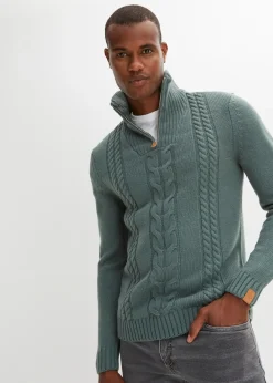 Pull camionneur en grosse maille torsadée