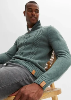 Pull camionneur en grosse maille torsadée