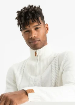 Pull camionneur en grosse maille torsadée