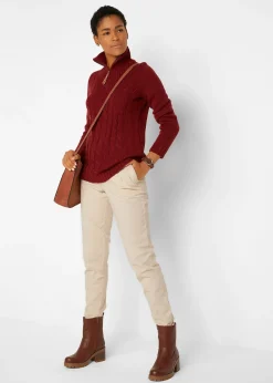 Pull camionneur en maille torsadée