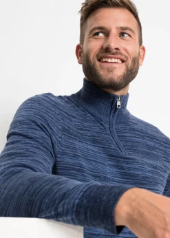 Pull camionneur en maille chinée