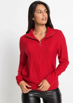 Pull camionneur en maille torsadée