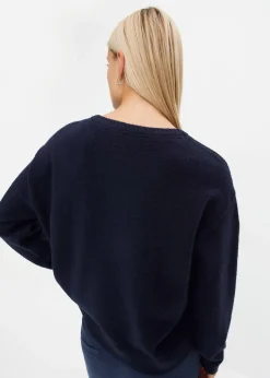 Pull col rond à épaules descendues