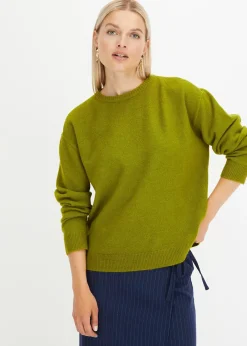 Pull col rond à épaules descendues