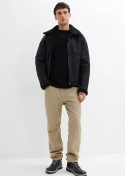 Pull col rond doux en coton mélangé, loose