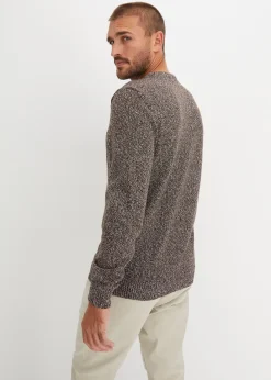 Pull col rond en coton mélangé